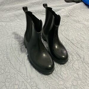 Black Ankle Rain Boots